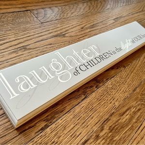 Recycled wood "Laughter GIGGLES of Children is the light of our home" sign